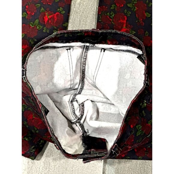 Seven7 Skinny Stretch Bold Floral Print Mid High Rise Jean Y2K Vintage Aesthetic - Picture 13 of 13